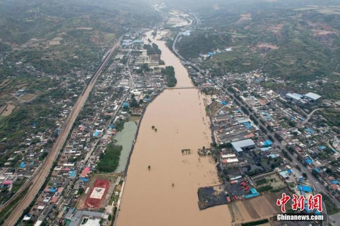 10月10日，山西省介休市義棠鎮(zhèn)，汾河水位上漲。 <a target='_blank' href='http://www.chinanews.com/'>中新社</a>記者 韋亮 攝