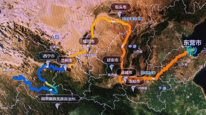 △黃河發(fā)源于青藏高原，呈“幾”字形流經(jīng)青海、四川、甘肅、寧夏、內(nèi)蒙古、山西、陜西、河南、山東9省區(qū)，全長(zhǎng)5464公里。(資料圖)