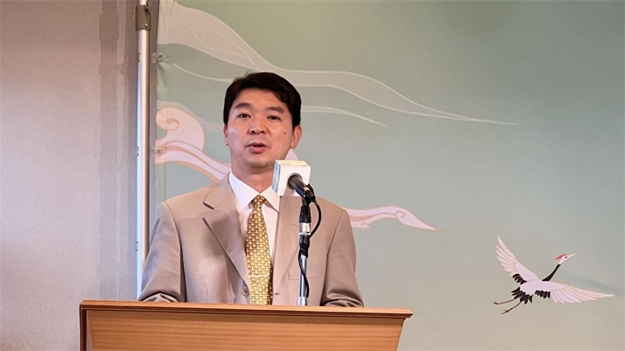 中國駐東京旅游辦事處主任歐陽安致辭。中國駐東京旅游辦事處供圖