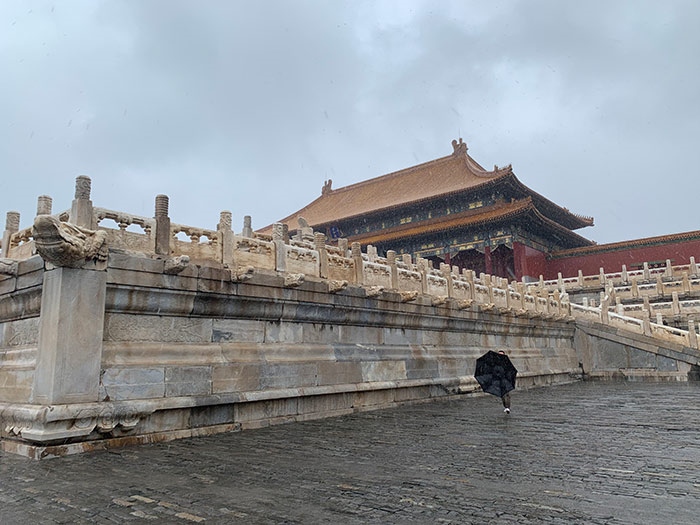 雨中故宮。人民網(wǎng)記者劉微 攝
