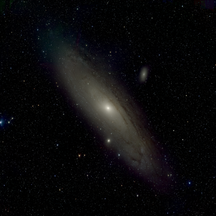 墨子巡天望遠鏡首光獲取的仙女座星系圖片。（中國科學技術大學供圖）