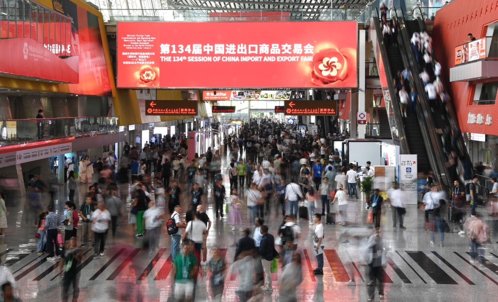 這是2023年10月15日拍攝的第134屆廣交會(huì)現(xiàn)場(chǎng)。新華社記者 鄧華 攝