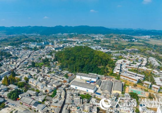 航拍舊州古鎮(zhèn)。人民網(wǎng) 陽(yáng)茜攝