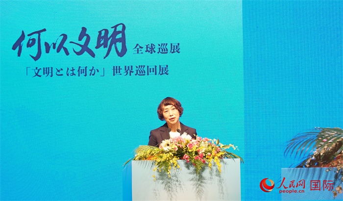 中央廣播電視總臺副臺長邢博致辭。人民網(wǎng) 蔣曉辰攝
