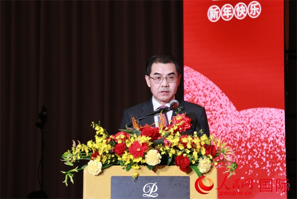 中國(guó)駐日本大使吳江浩致辭。人民網(wǎng) 許可攝