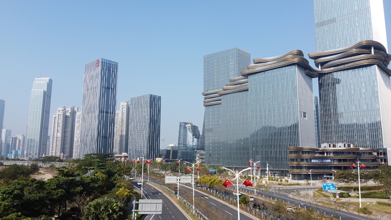 2024年1月1日，廣東珠海，橫琴粵澳深度合作區(qū)樓群。