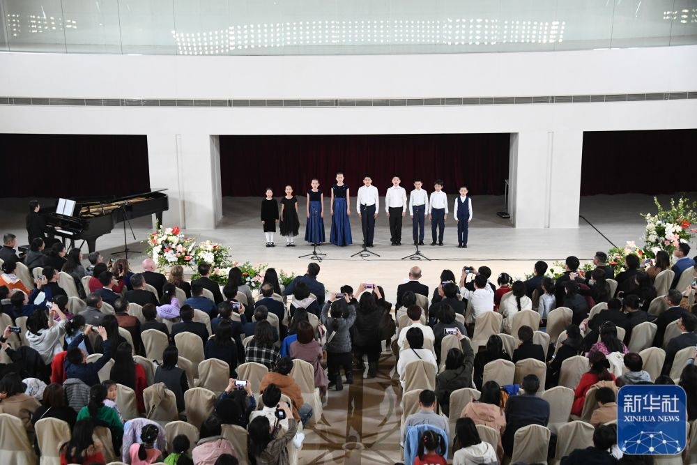 3月21日，金融街童聲合唱團(tuán)在音樂會上演出。新華社記者 任超 攝