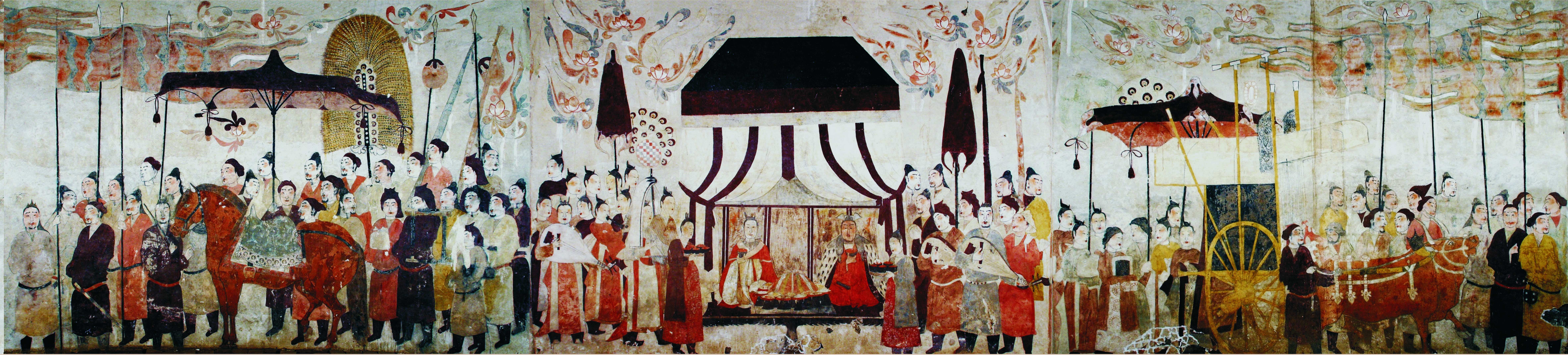這是徐顯秀墓室壁畫(huà)展開(kāi)圖。太原北齊壁畫(huà)博物館供圖