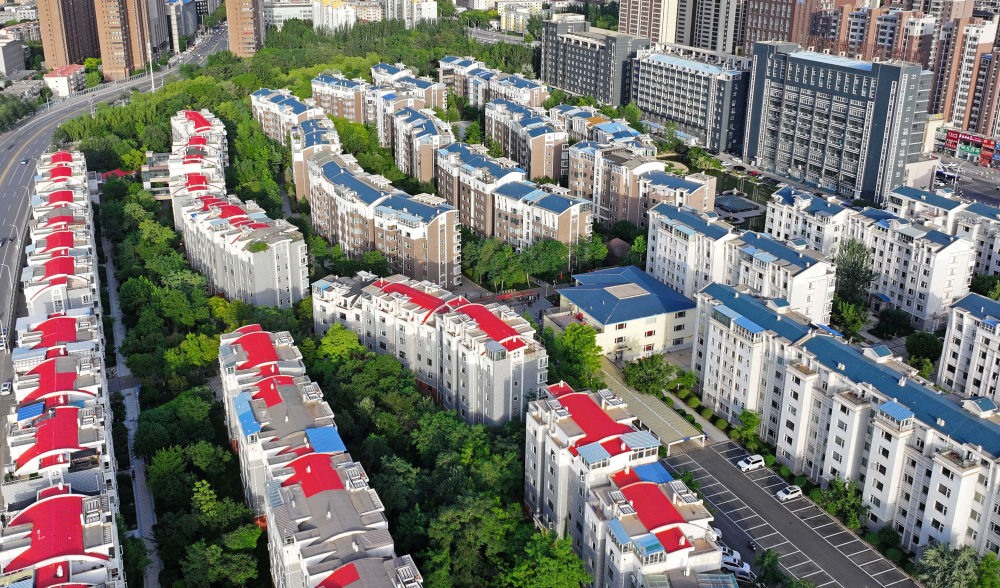 6月19日拍攝的長城花園社區(qū)（無人機照片）。