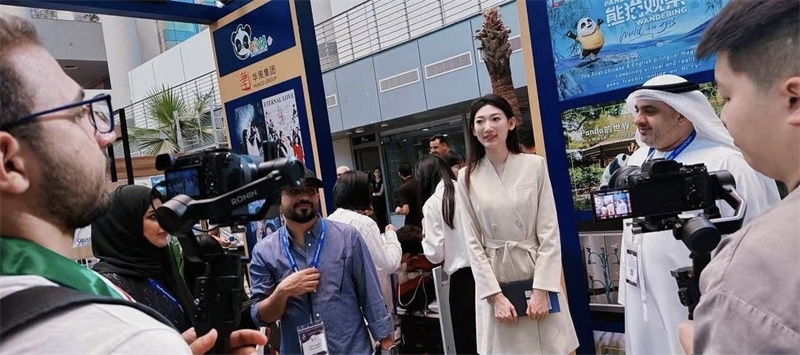 中國聯(lián)合展臺引發(fā)阿拉伯媒體關注。主辦方供圖