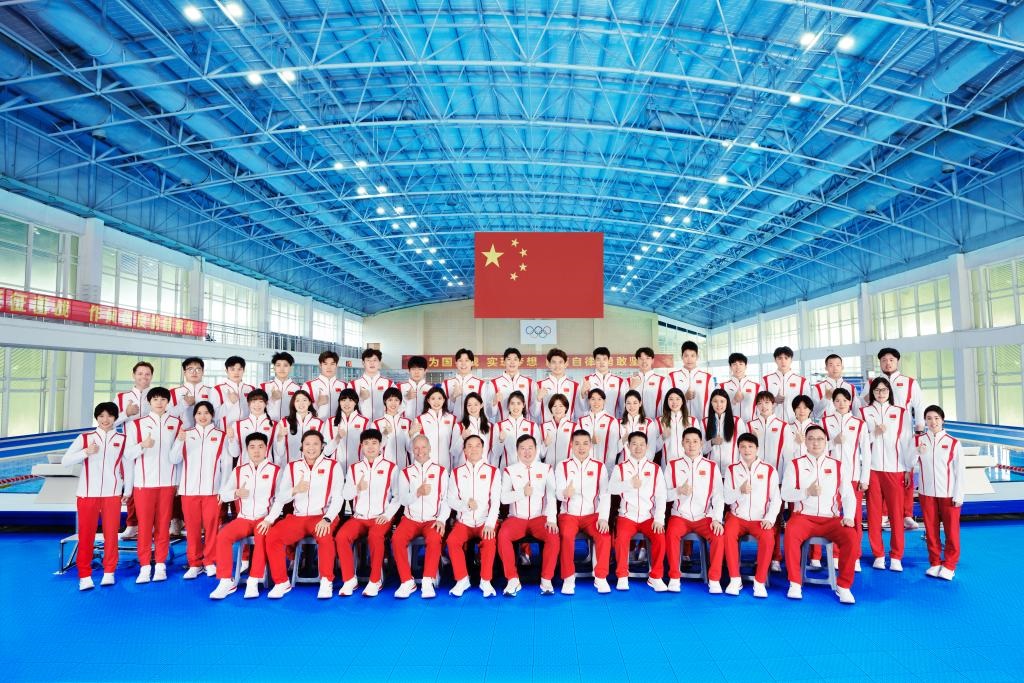 中國游泳隊出征巴黎奧運會。 圖片來源：中國游泳協(xié)會