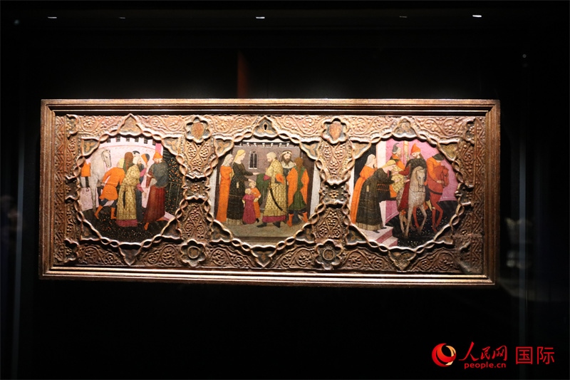 展覽“傳奇之旅：馬可·波羅與絲綢之路上的世界”展品。人民網(wǎng) 殷韜攝