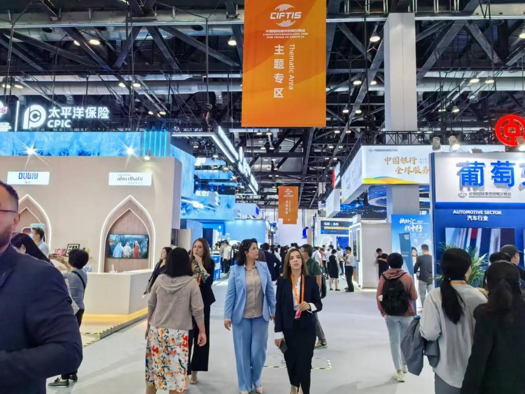 圖為2024年服貿(mào)會(huì)展區(qū)現(xiàn)場(chǎng)。 新華社記者 魏玉坤 攝