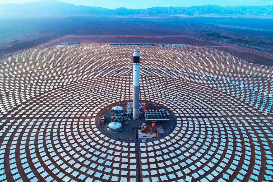 努奧三期光熱電站一景。山東電建三公司供圖
