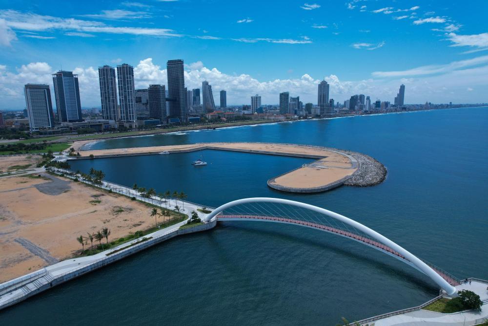 這是2024年10月26日在斯里蘭卡科倫坡港口城拍攝的城市風光。新華社發(fā)（科倫坡港口城供圖）