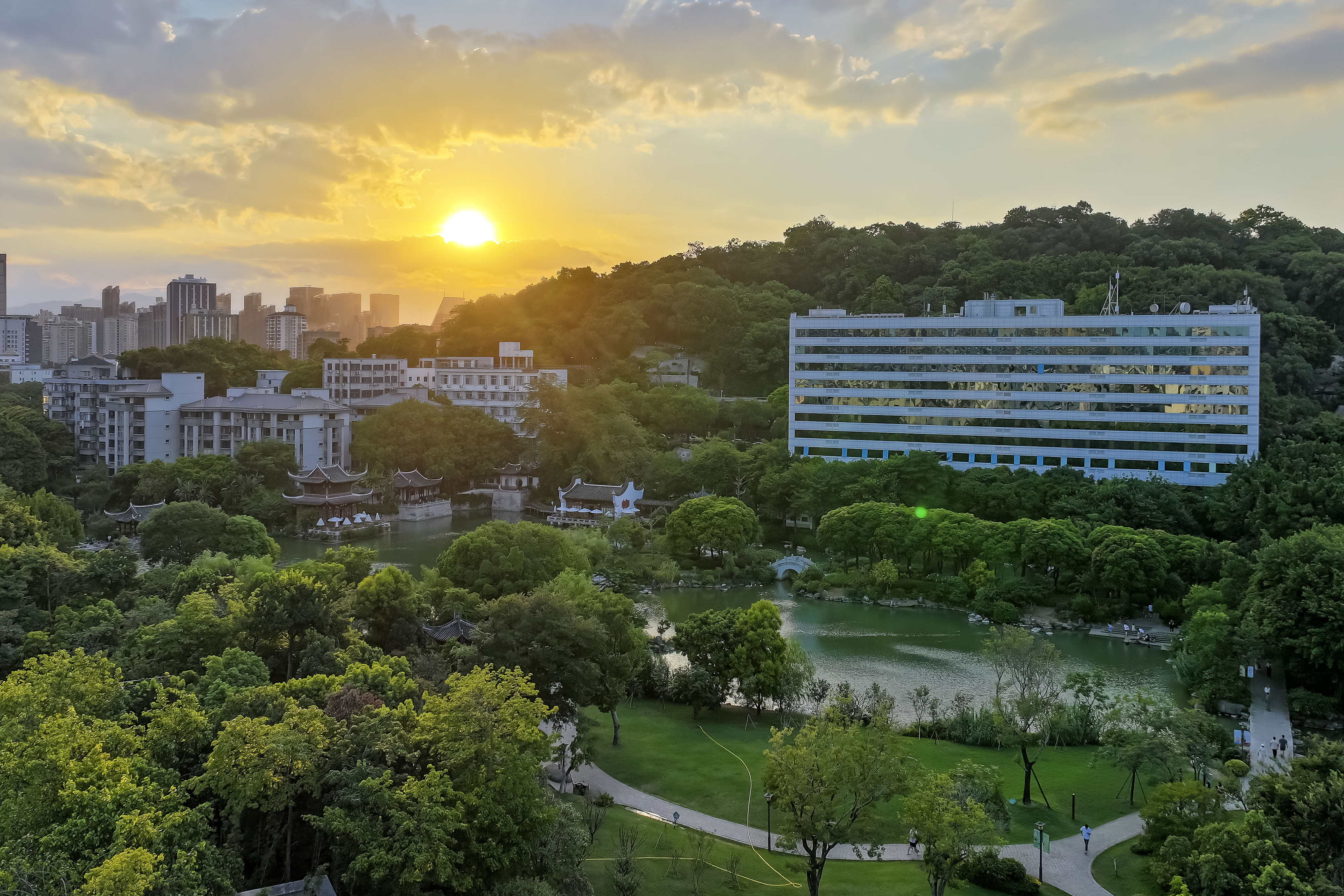 2024年7月17日，福州市鼓樓區(qū)黎明湖生態(tài)濕地公園。