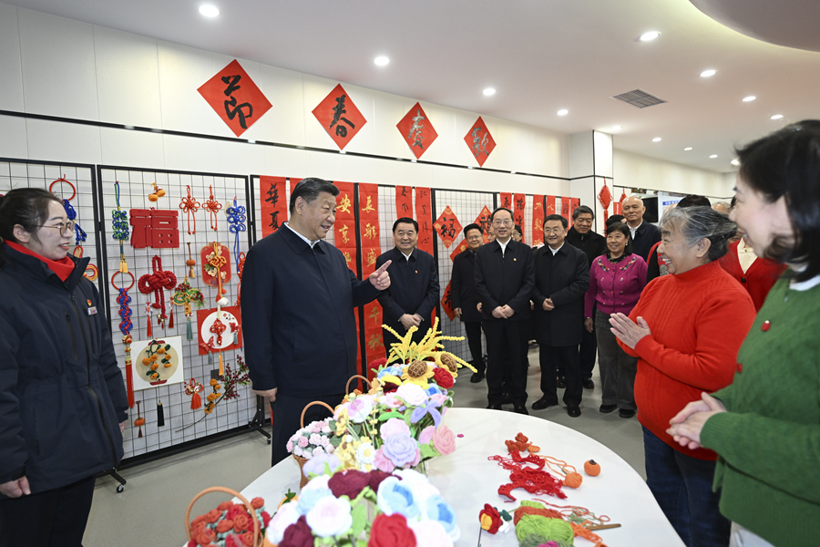 2025年1月23日，習(xí)近平總書記在沈陽大東區(qū)長安街道長安小區(qū)社區(qū)黨群服務(wù)中心考察。